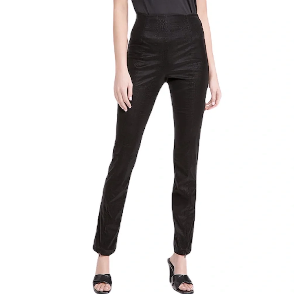 NEW Good American The Croc Exec Faux Leather Pants NWT - Picture 3 of 14